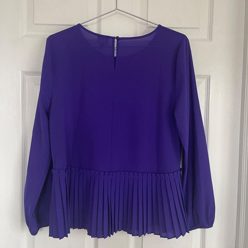 J.Crew Factory Store Royal Purple LS Blouse Sz S - Picture 5 of 5